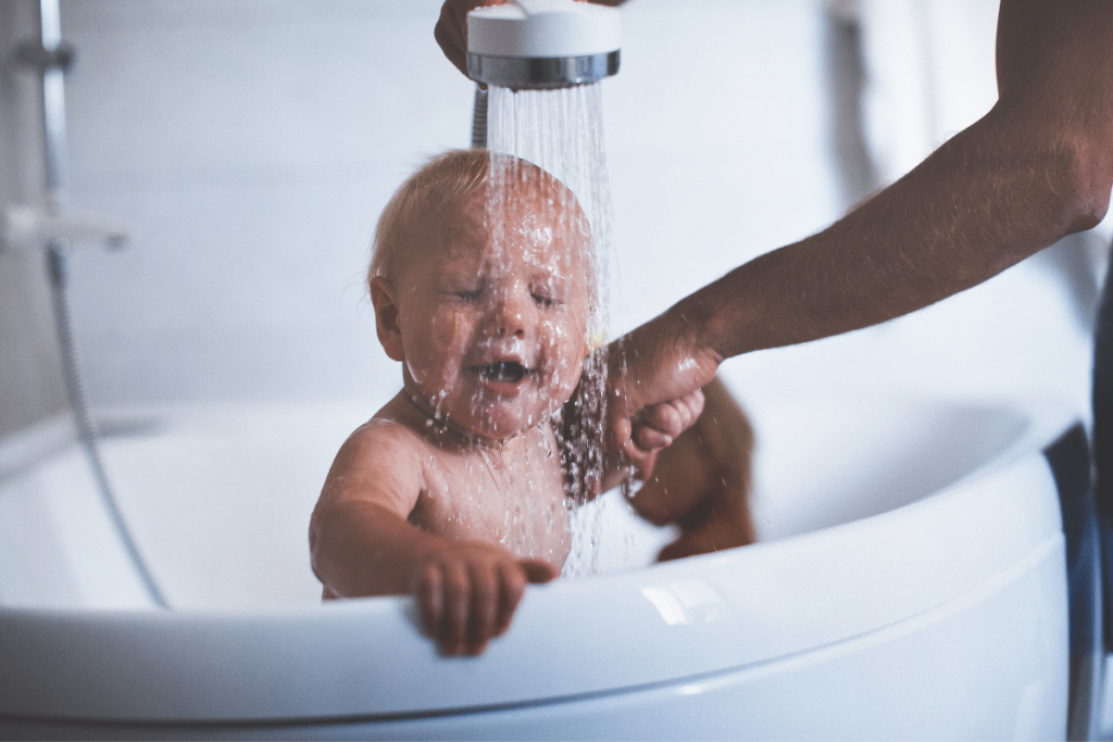 how to shower a newborn